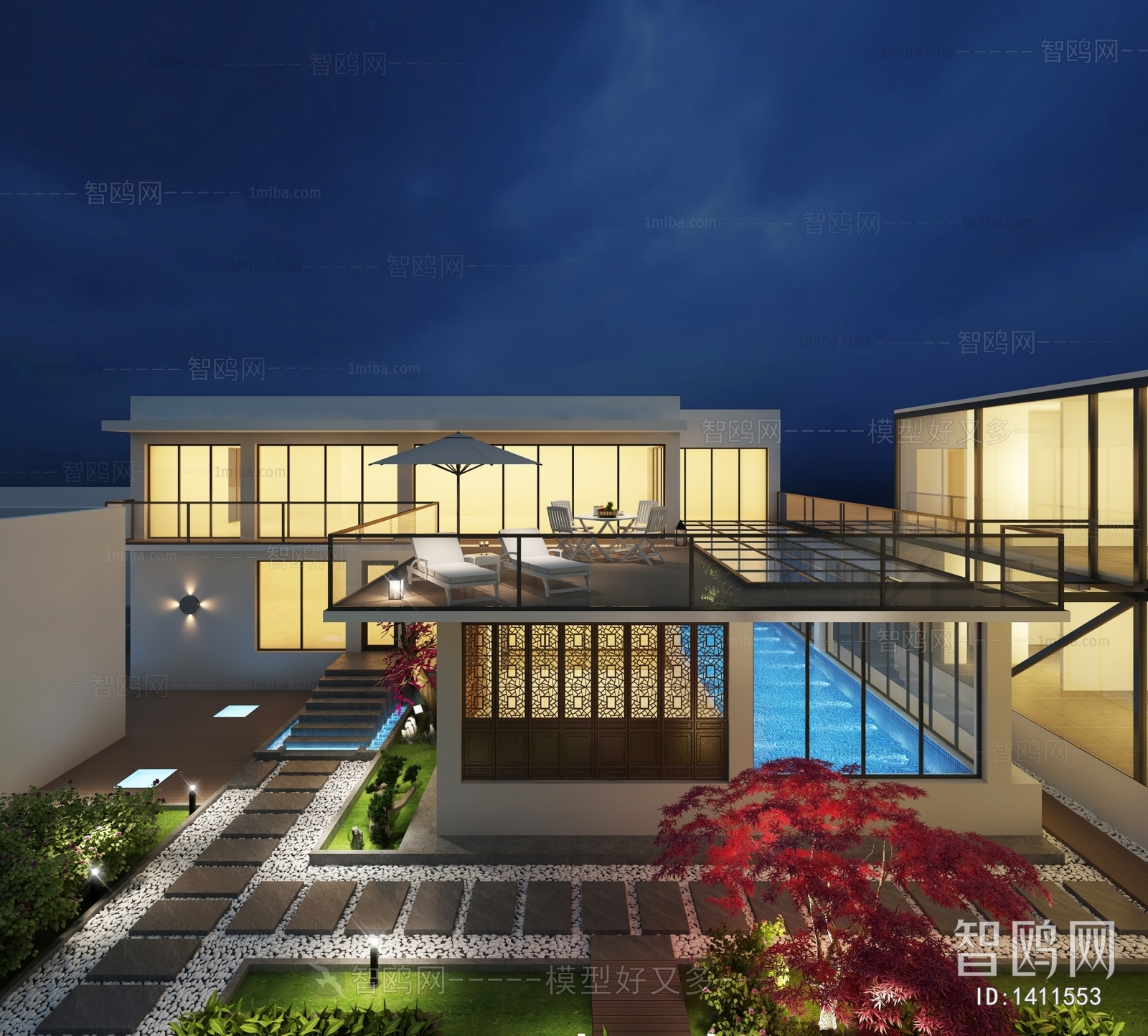 New Chinese Style Courtyard/landscape