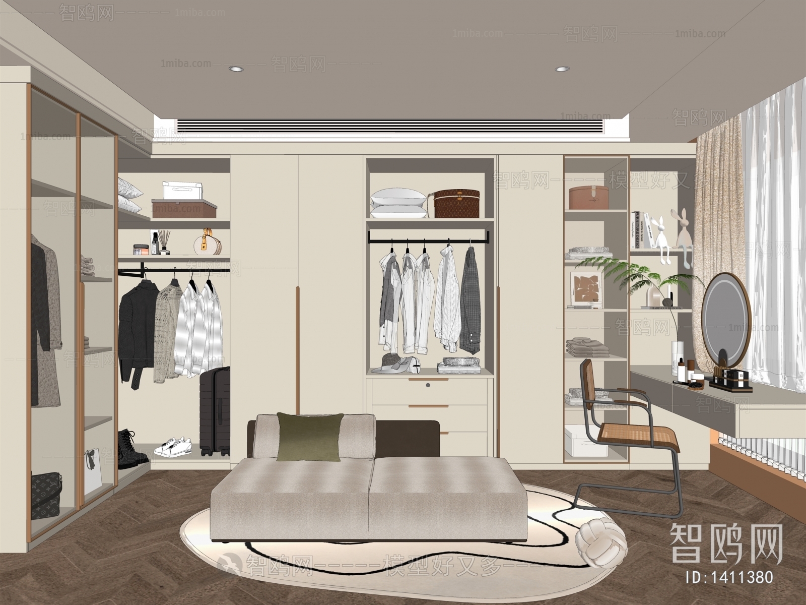 Modern Clothes Storage Area