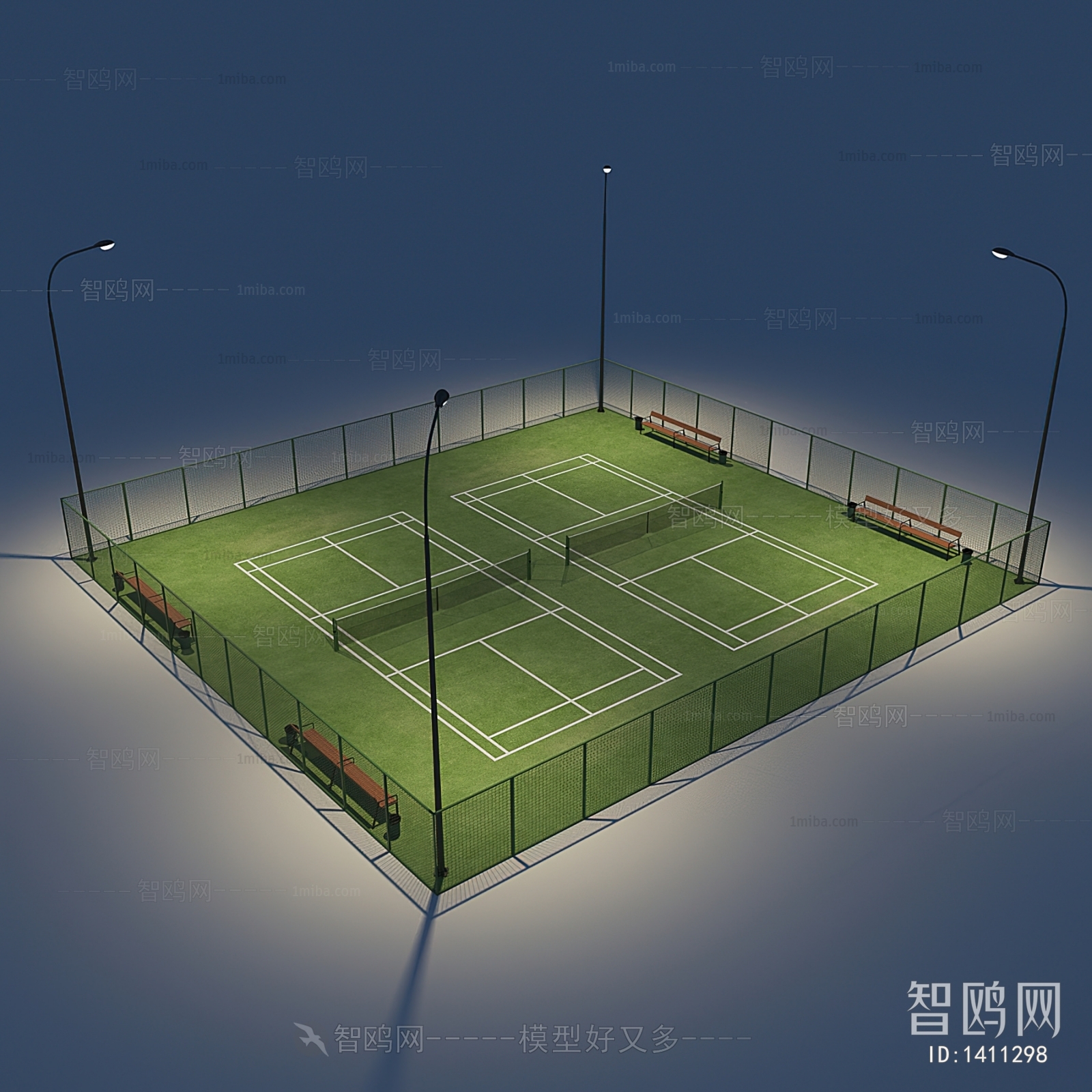 现代网球场 体育场 围栏