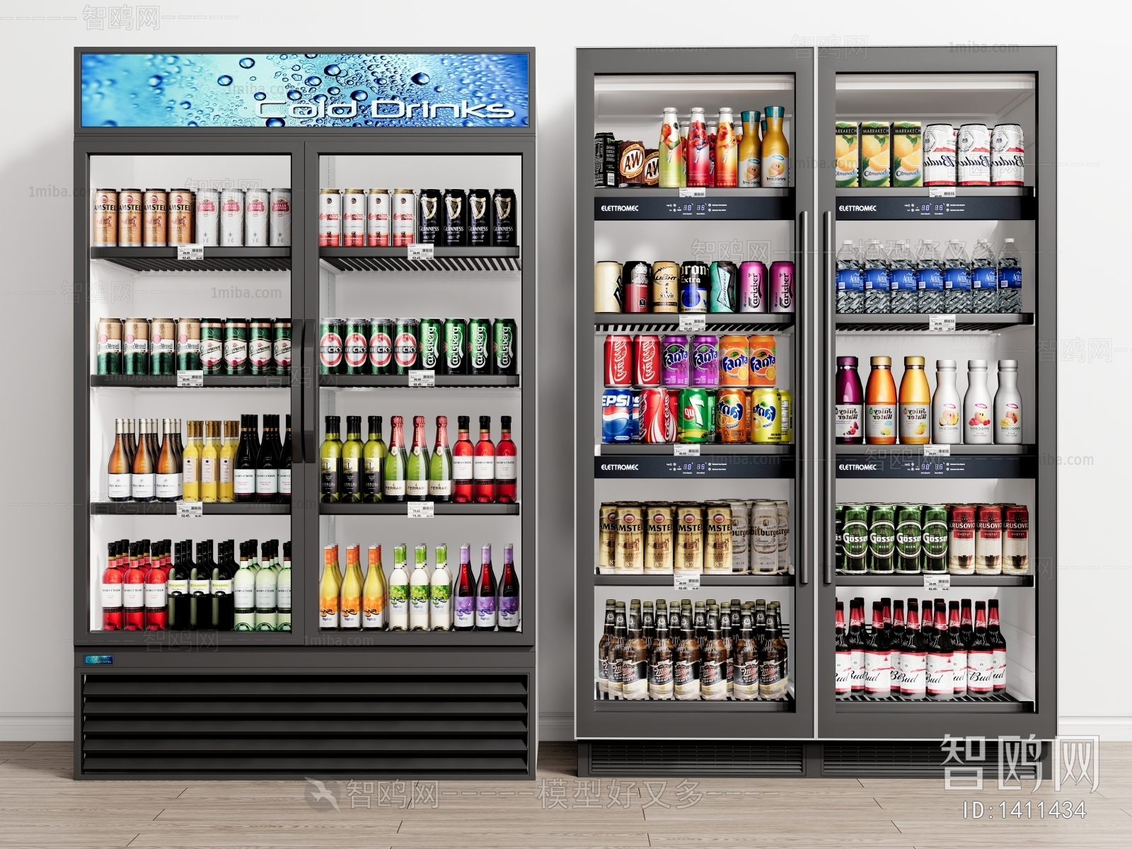 现代冰柜、冷藏柜、饮料酒水