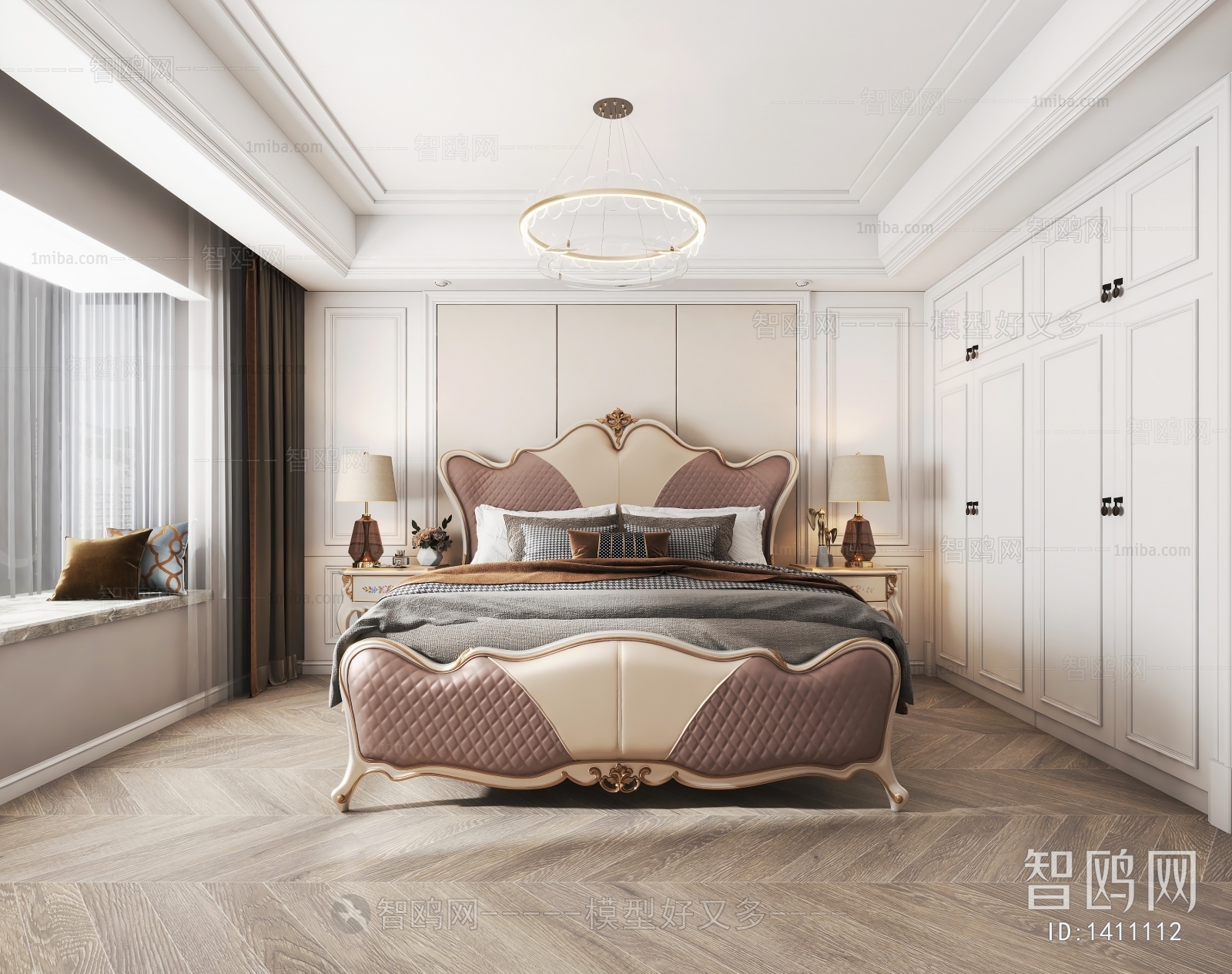 Simple European Style Bedroom