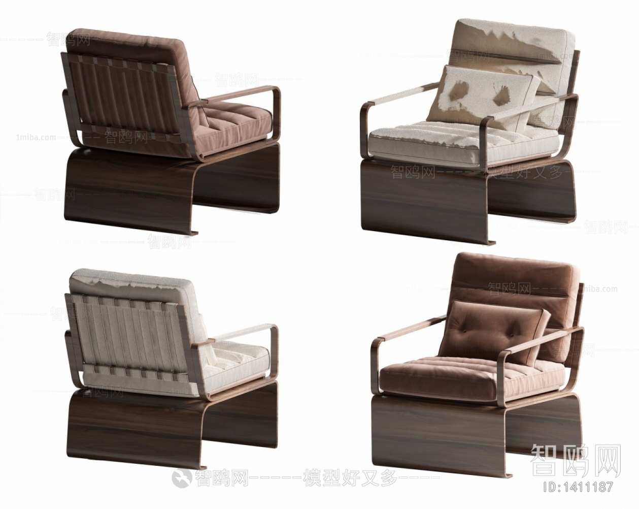 Modern Wabi-sabi Style Lounge Chair