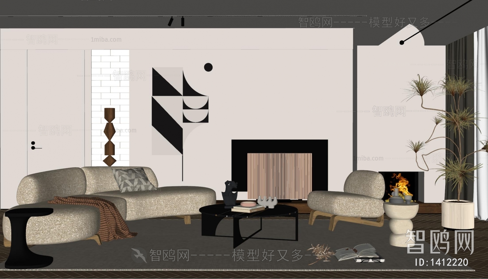 Wabi-sabi Style A Living Room