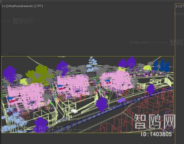 现代别墅外观鸟瞰规划