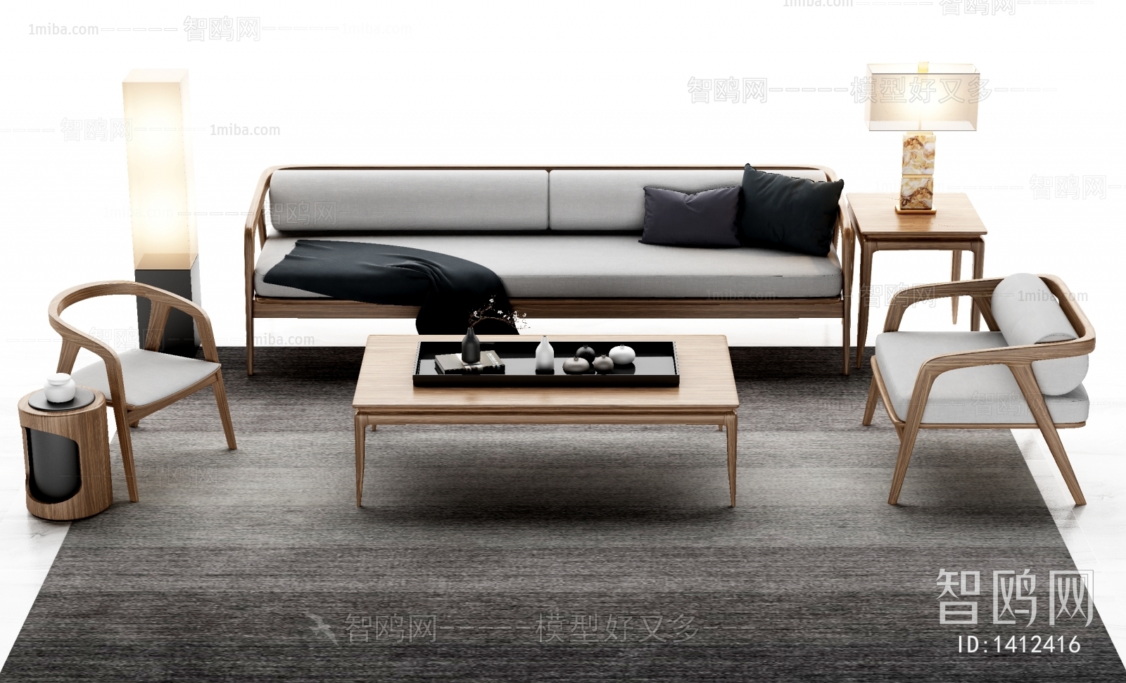 New Chinese Style Sofa Combination