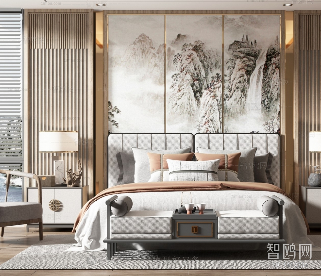 New Chinese Style Bedroom