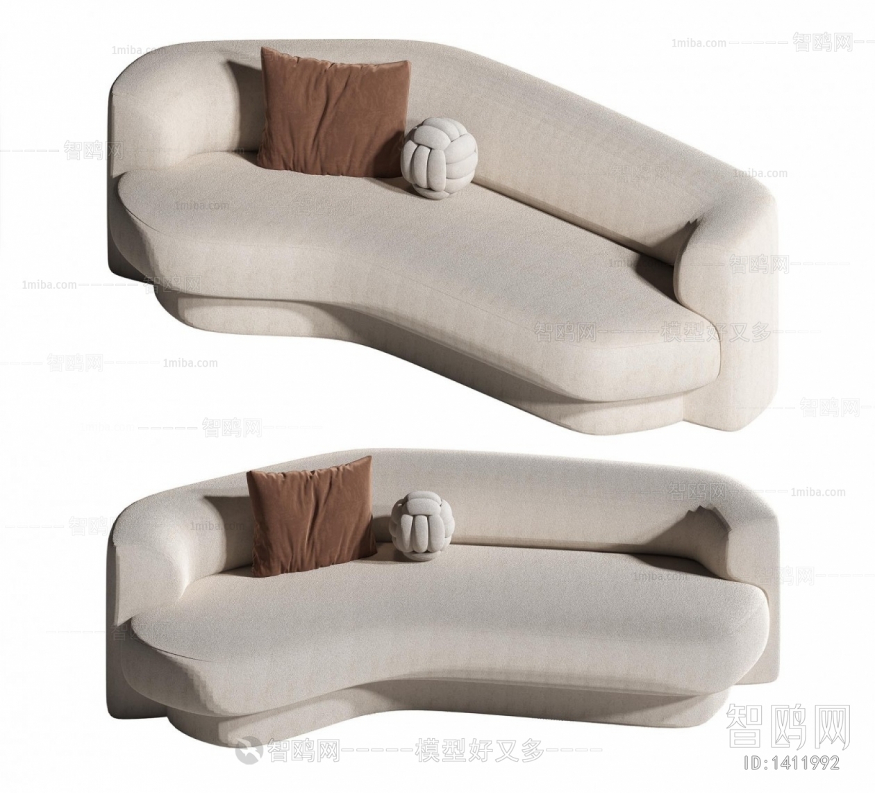 Wabi-sabi Style Multi Person Sofa