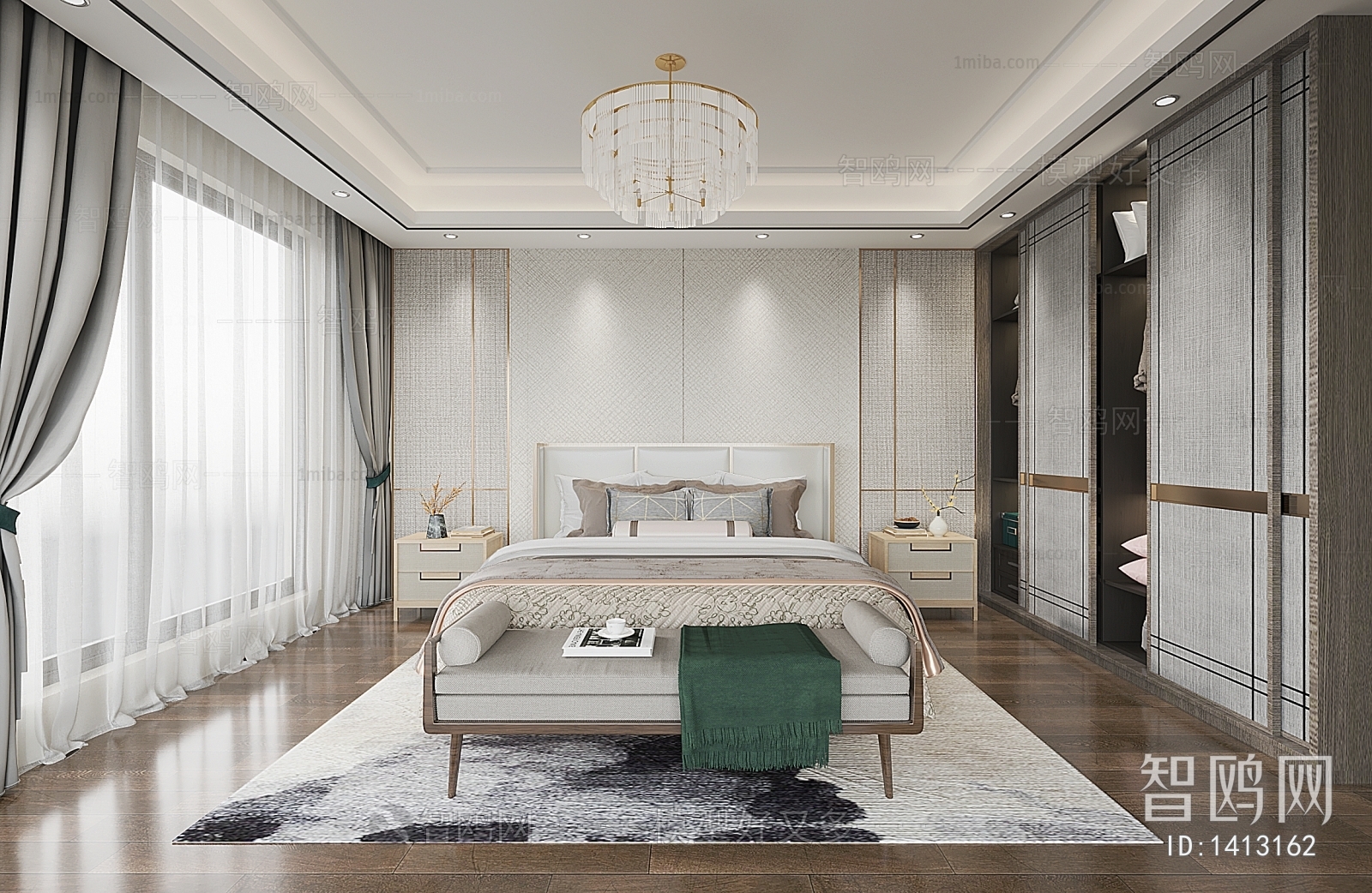 New Chinese Style Bedroom