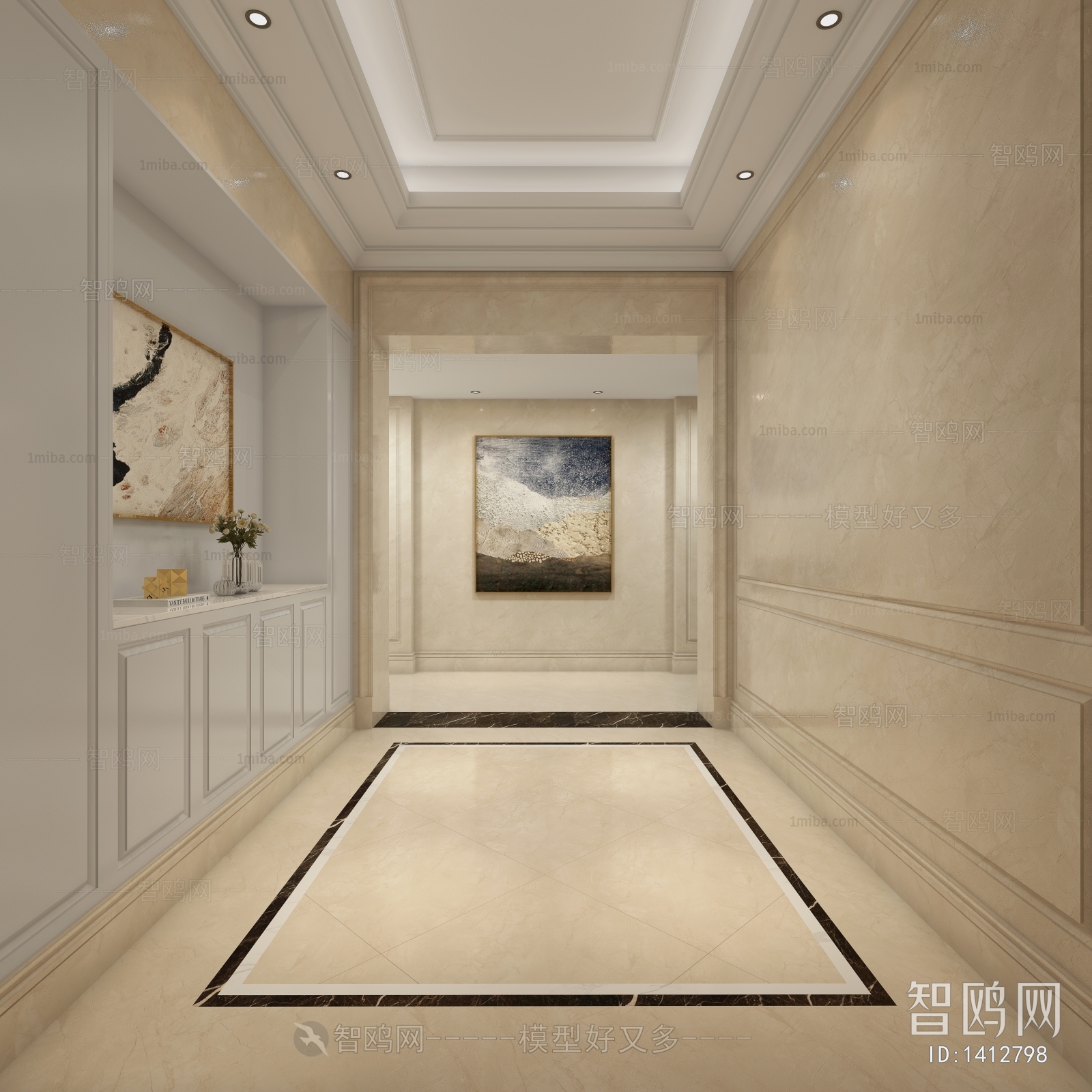 Simple European Style Hallway