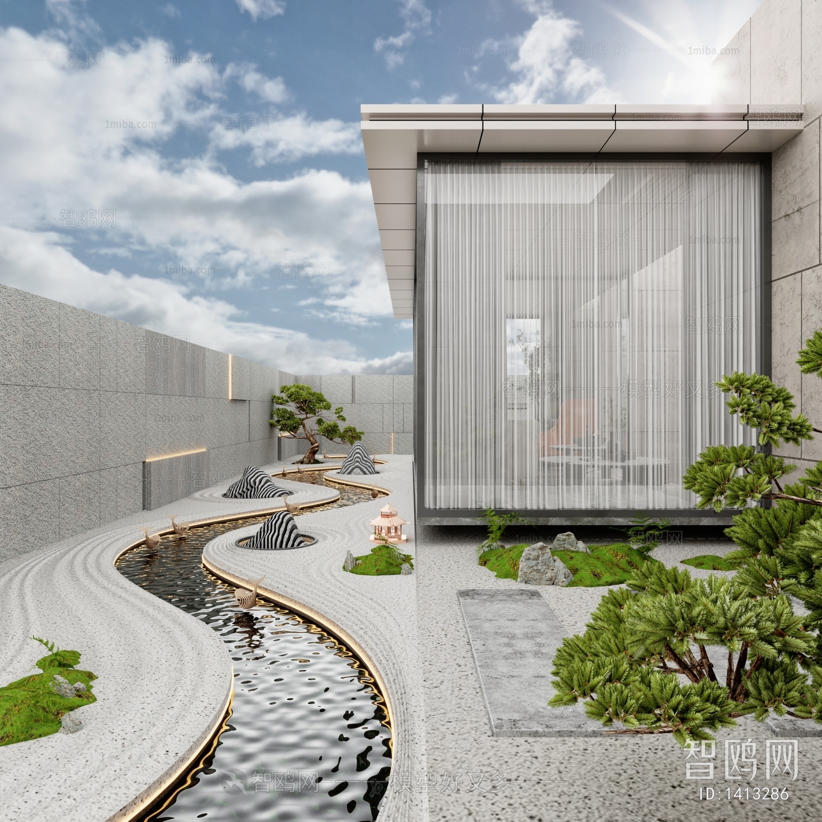 New Chinese Style Courtyard/landscape