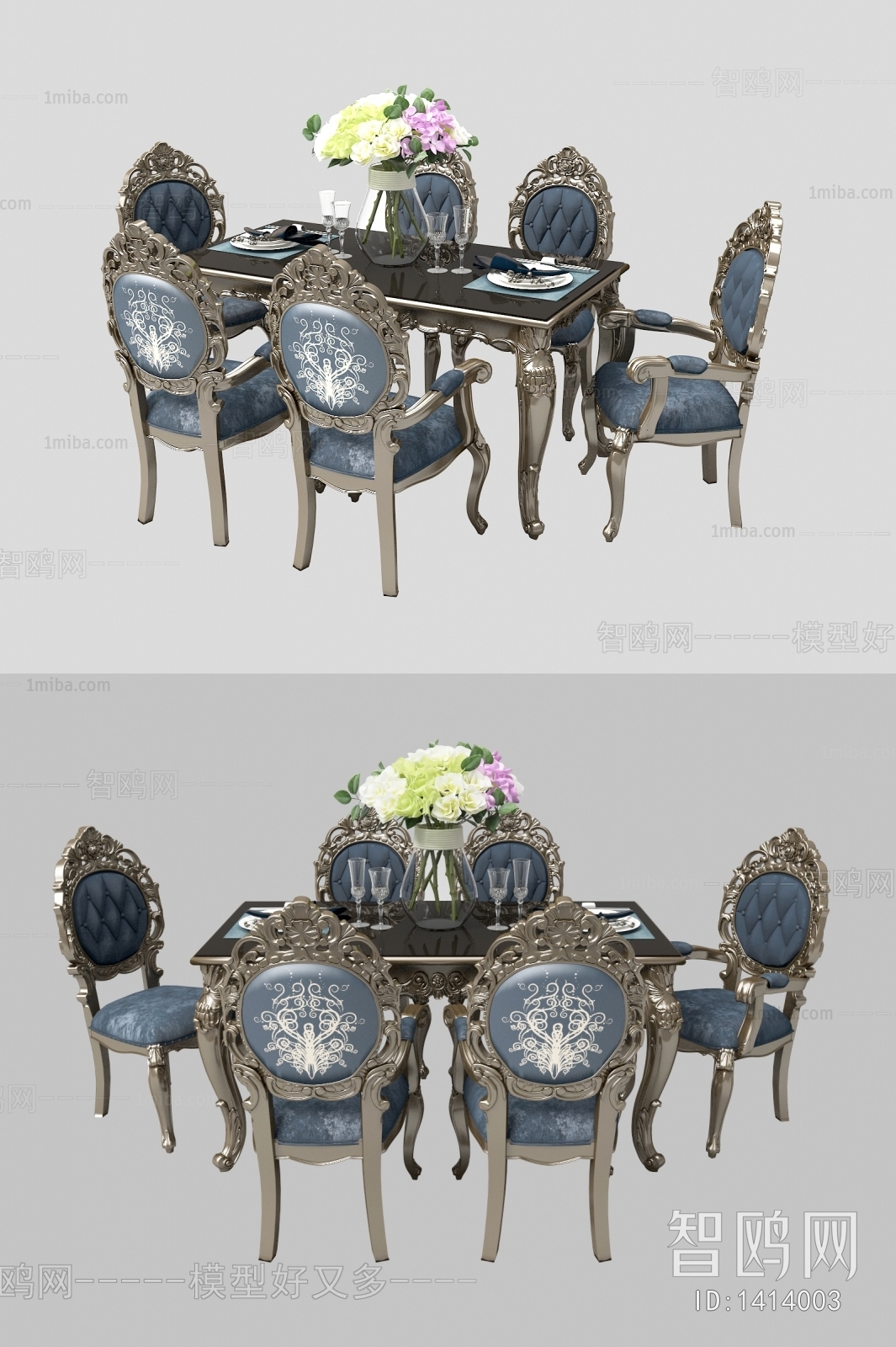 European Style Dining Table And Chairs