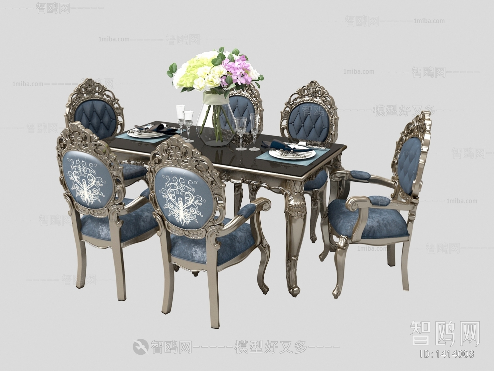 European Style Dining Table And Chairs