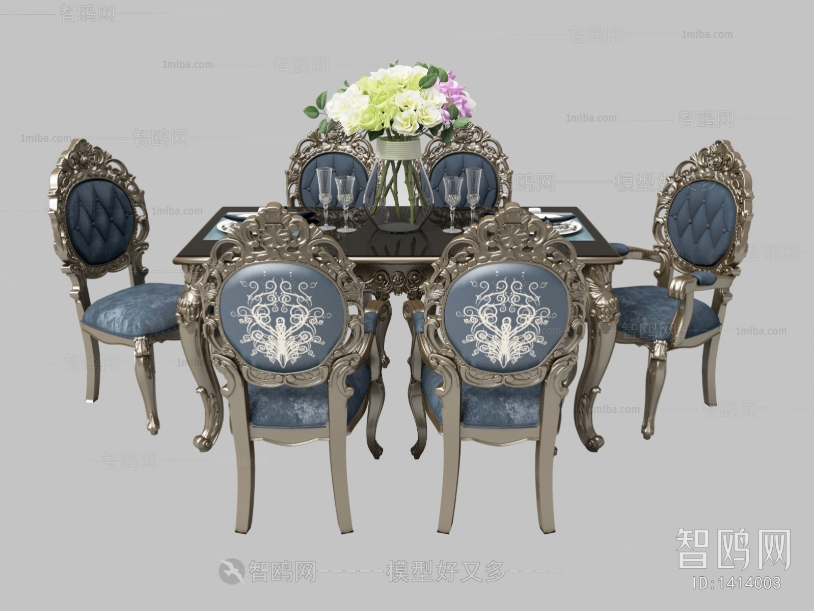 European Style Dining Table And Chairs