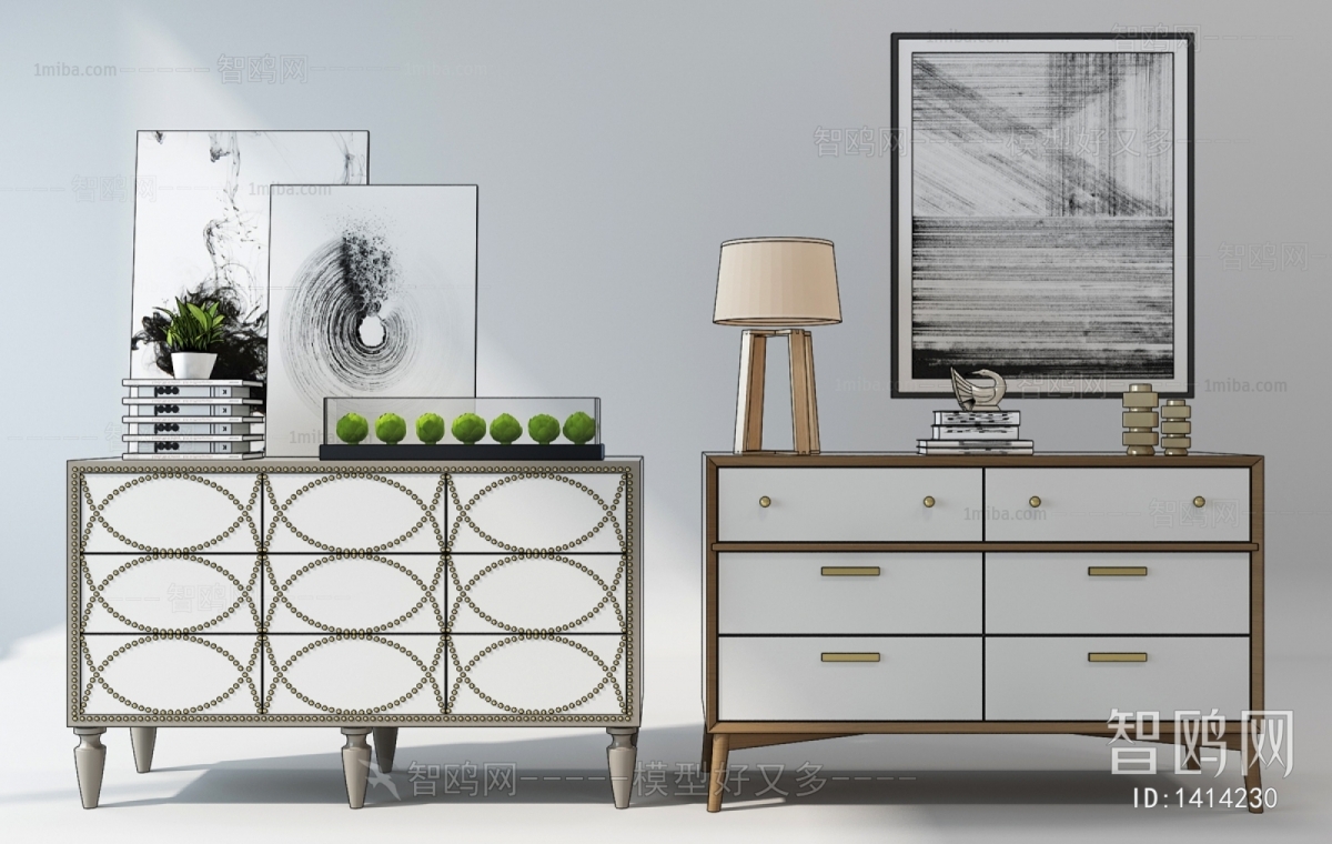 Modern Nordic Style Side Cabinet