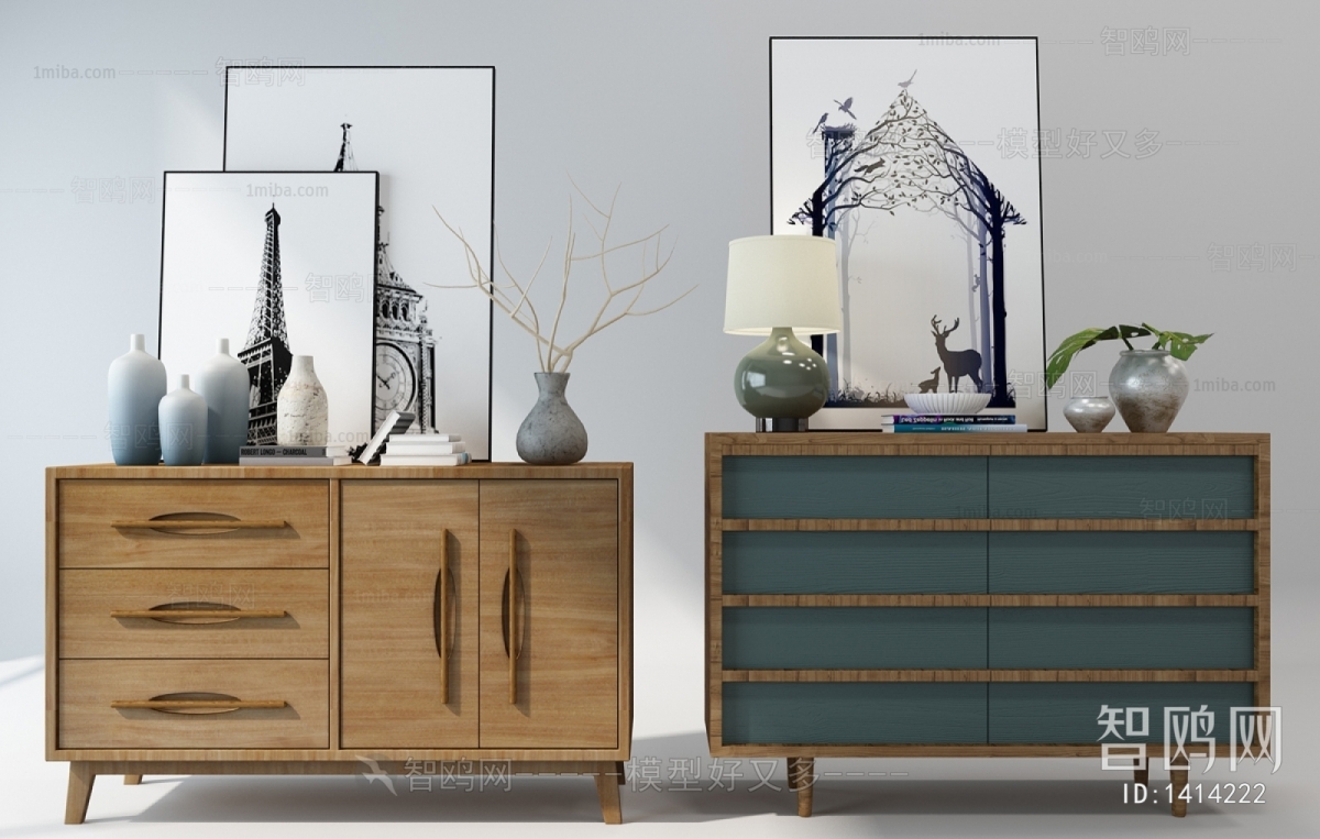 Modern Nordic Style Side Cabinet