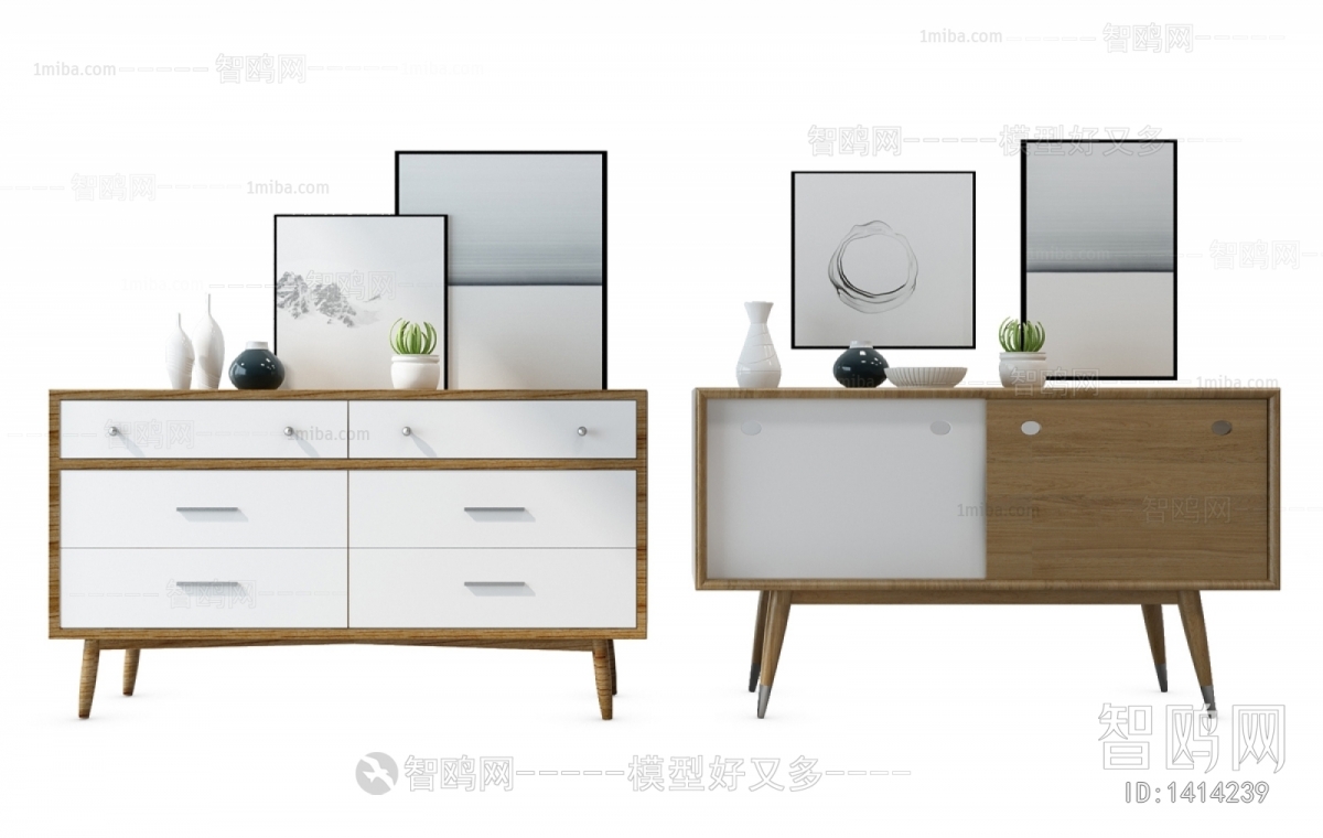 Modern Nordic Style Side Cabinet
