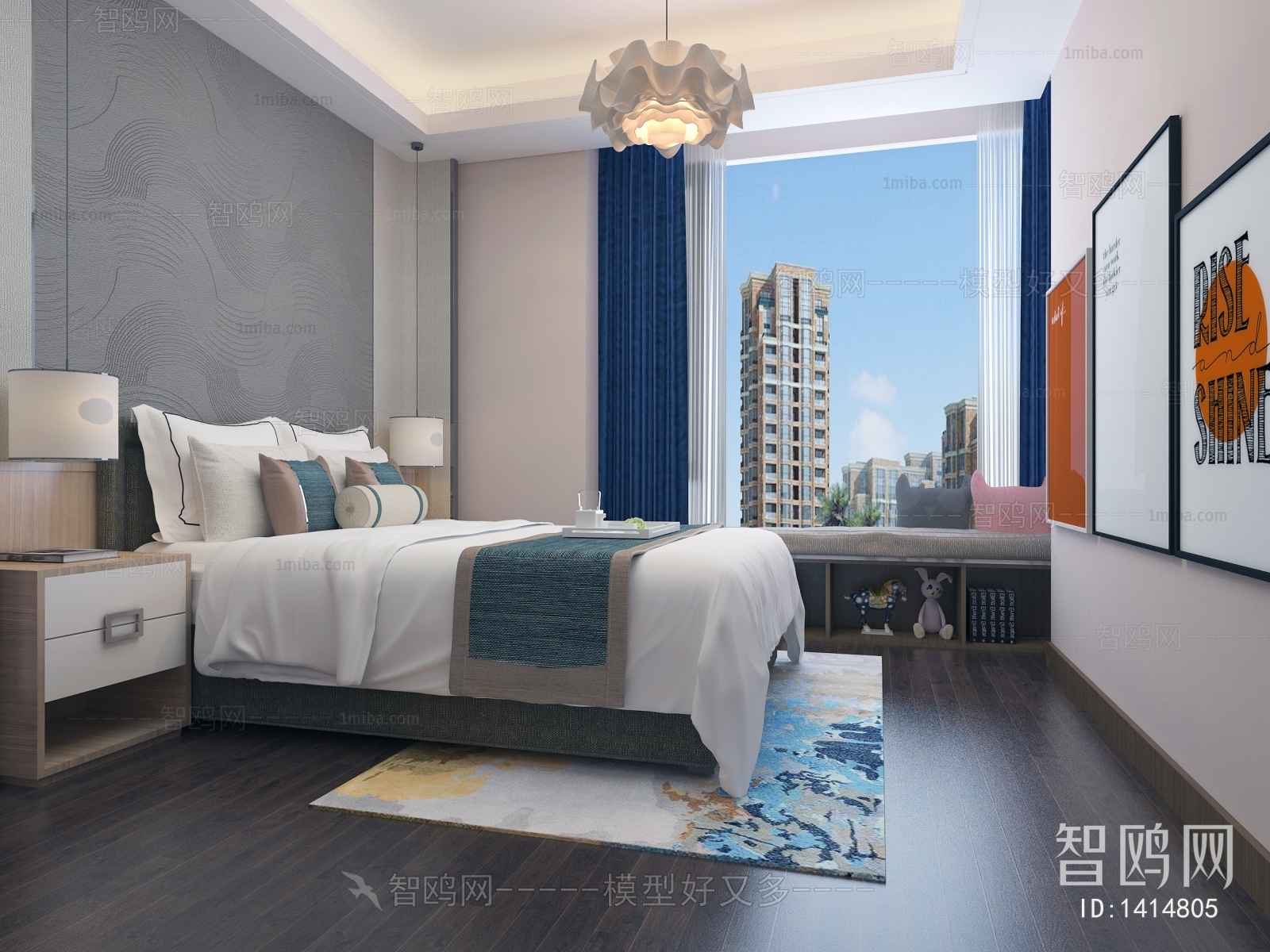 New Chinese Style Bedroom