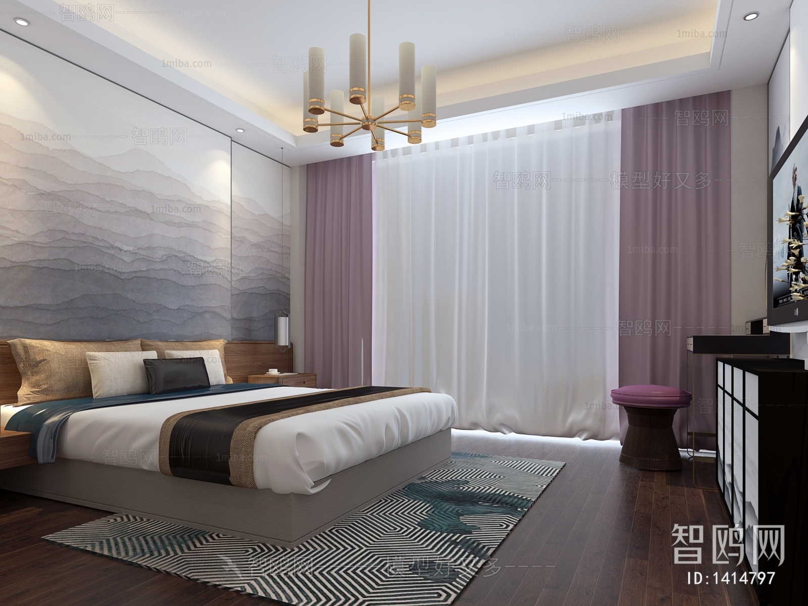 New Chinese Style Bedroom