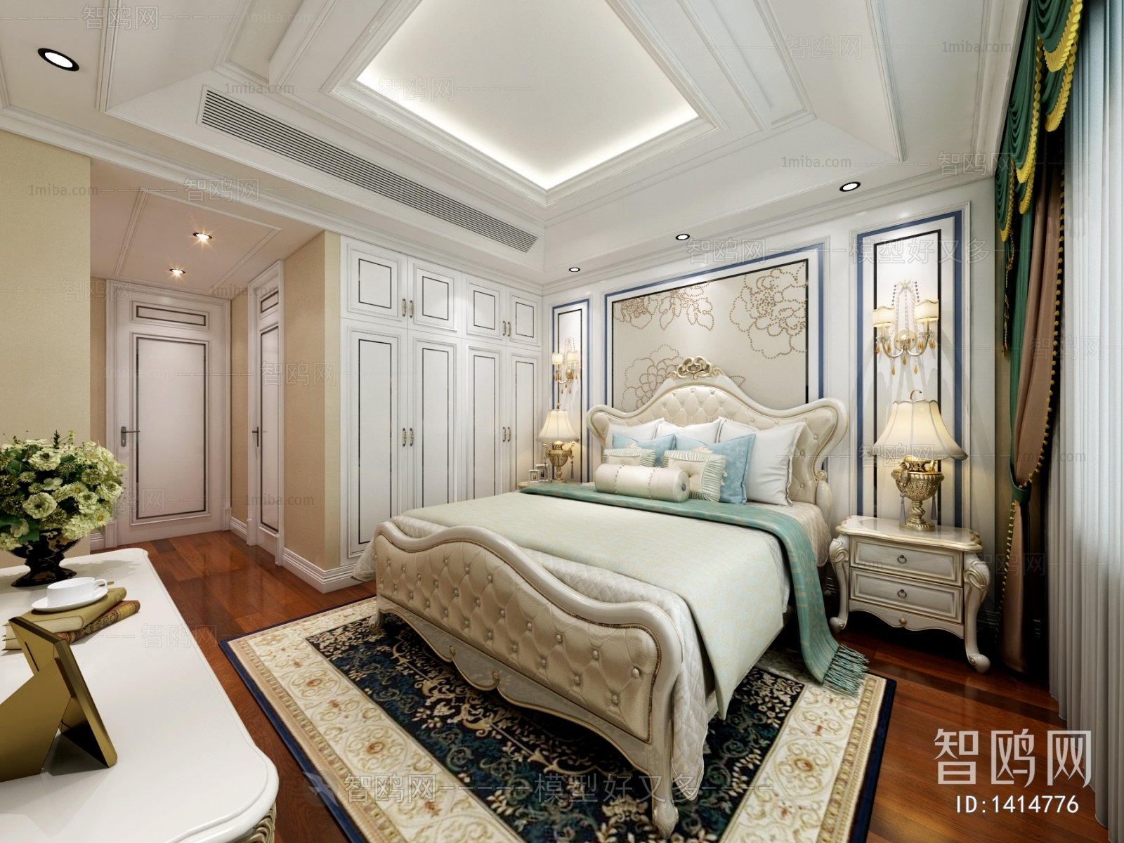 Simple European Style Bedroom