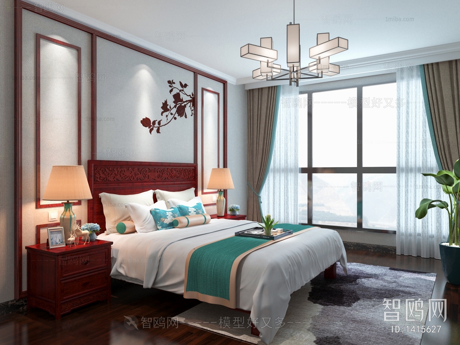 New Chinese Style Bedroom