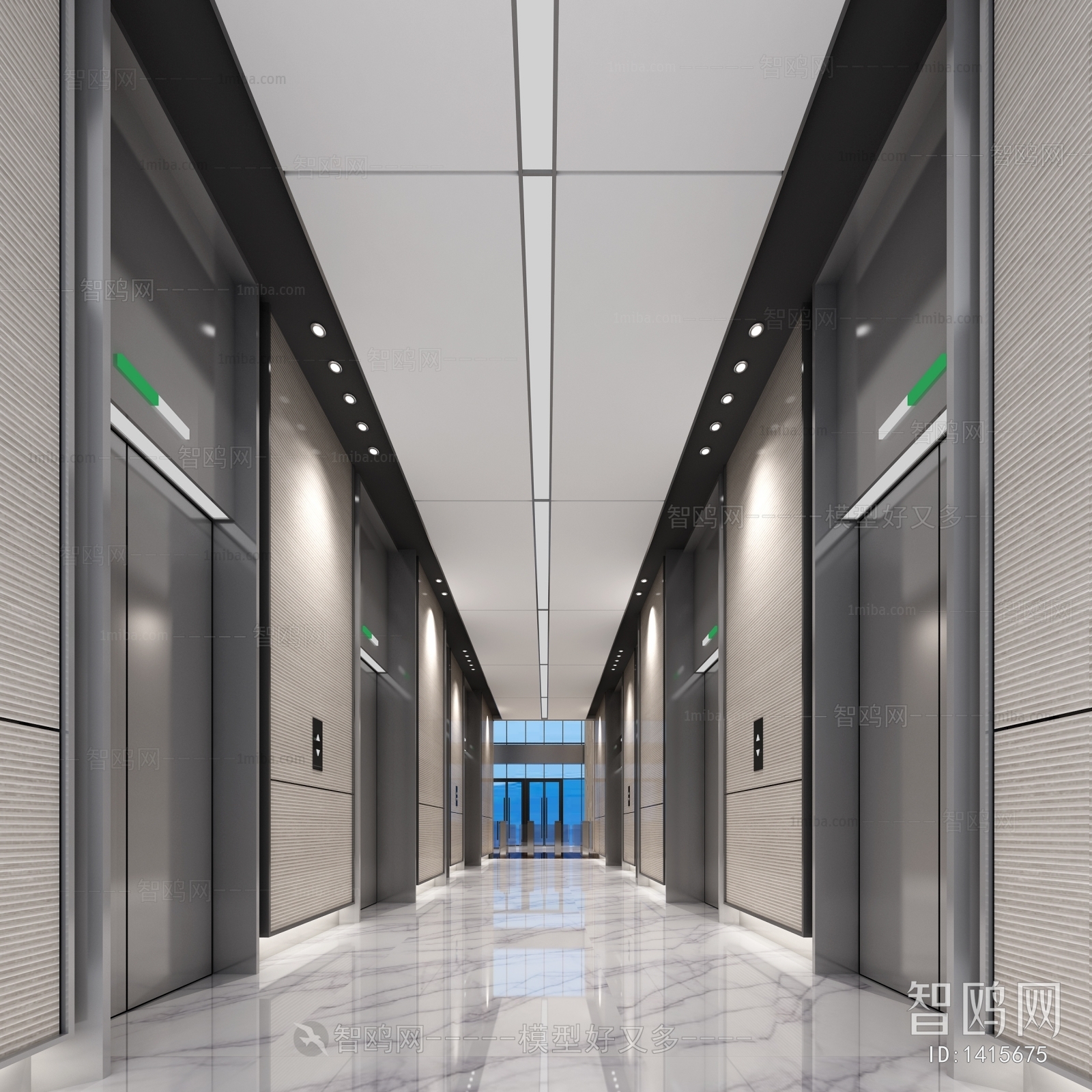 Modern Office Elevator Hall