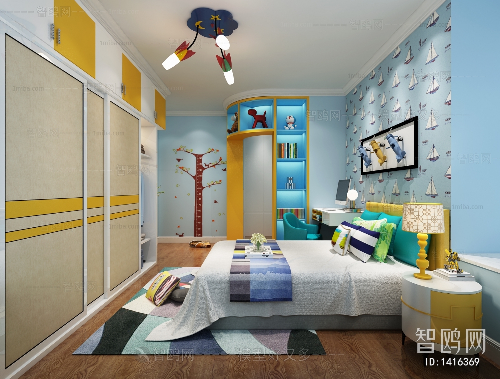 Post Modern Style Boy's Room And Son's Room