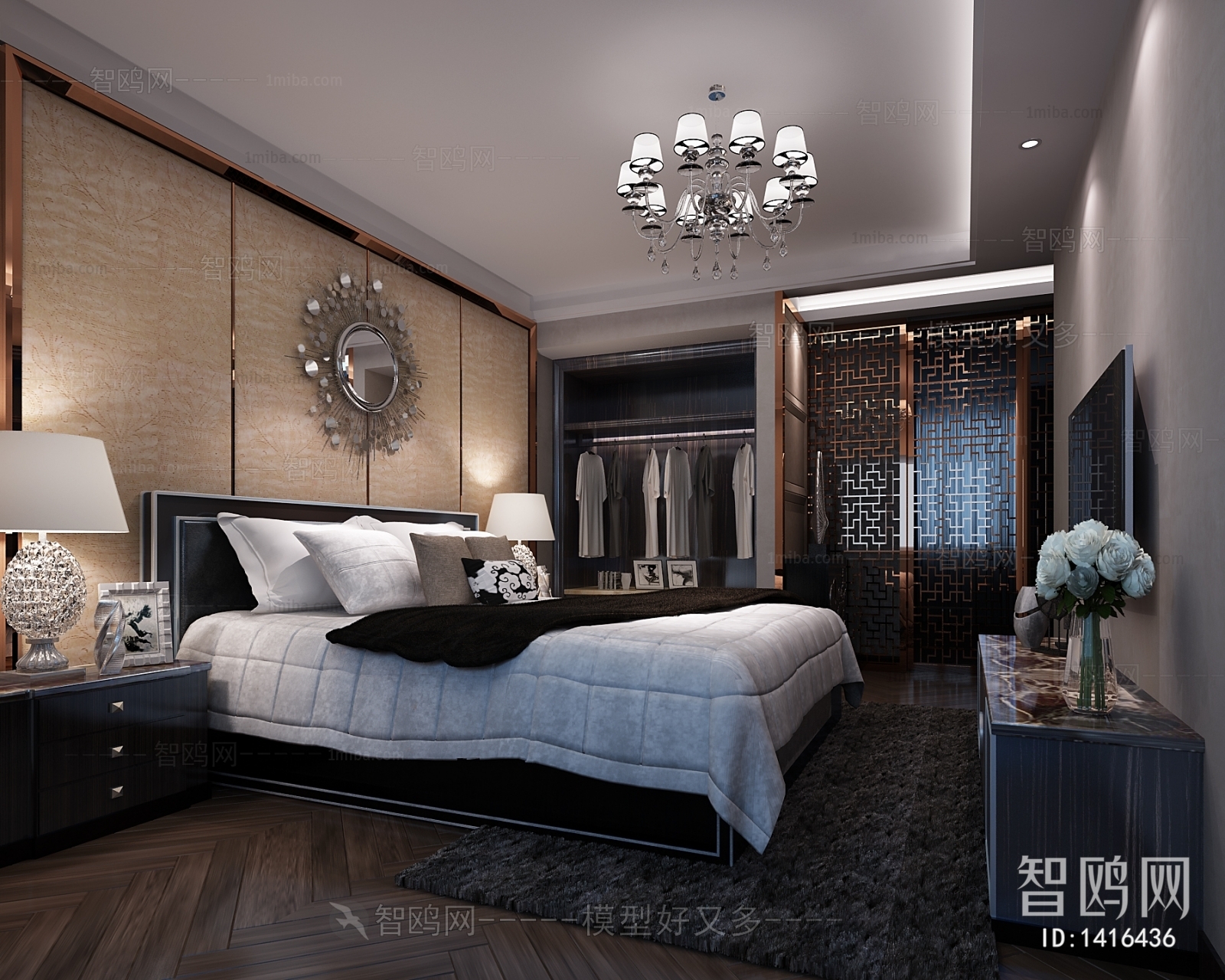 New Chinese Style Bedroom