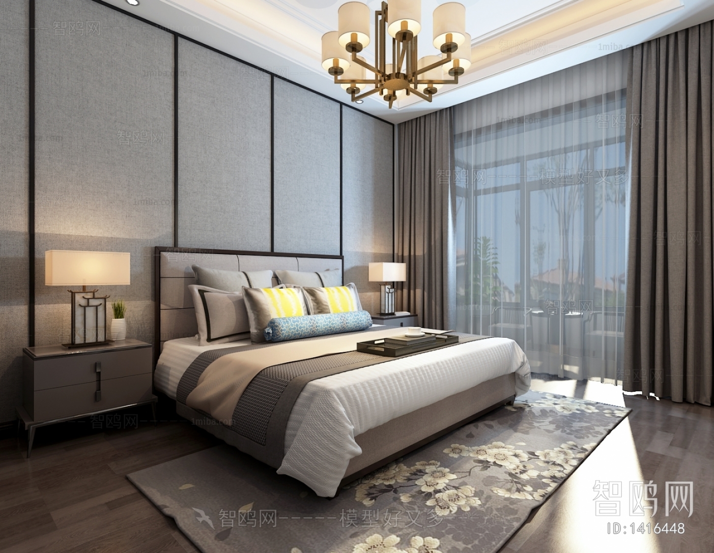 New Chinese Style Bedroom