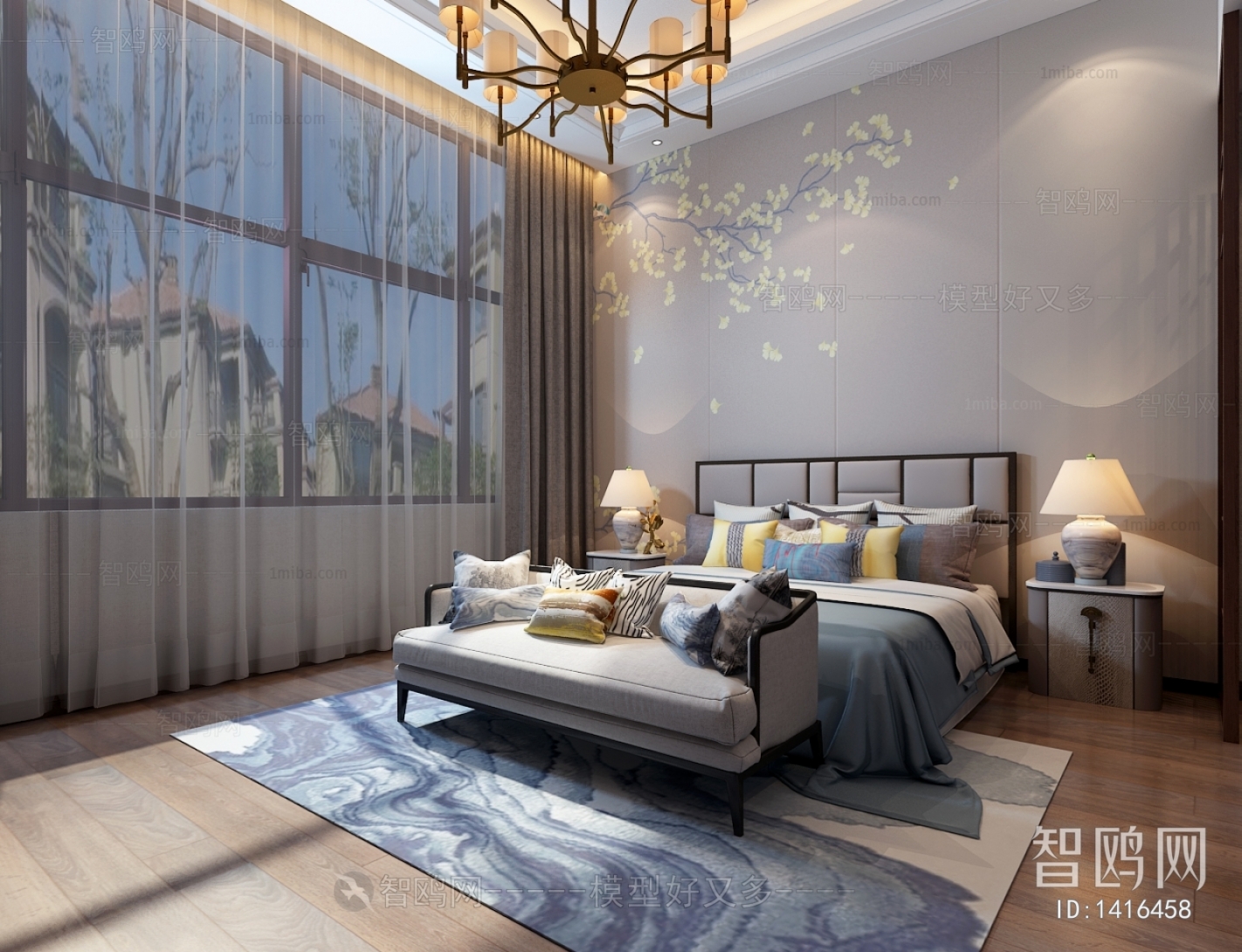 New Chinese Style Bedroom