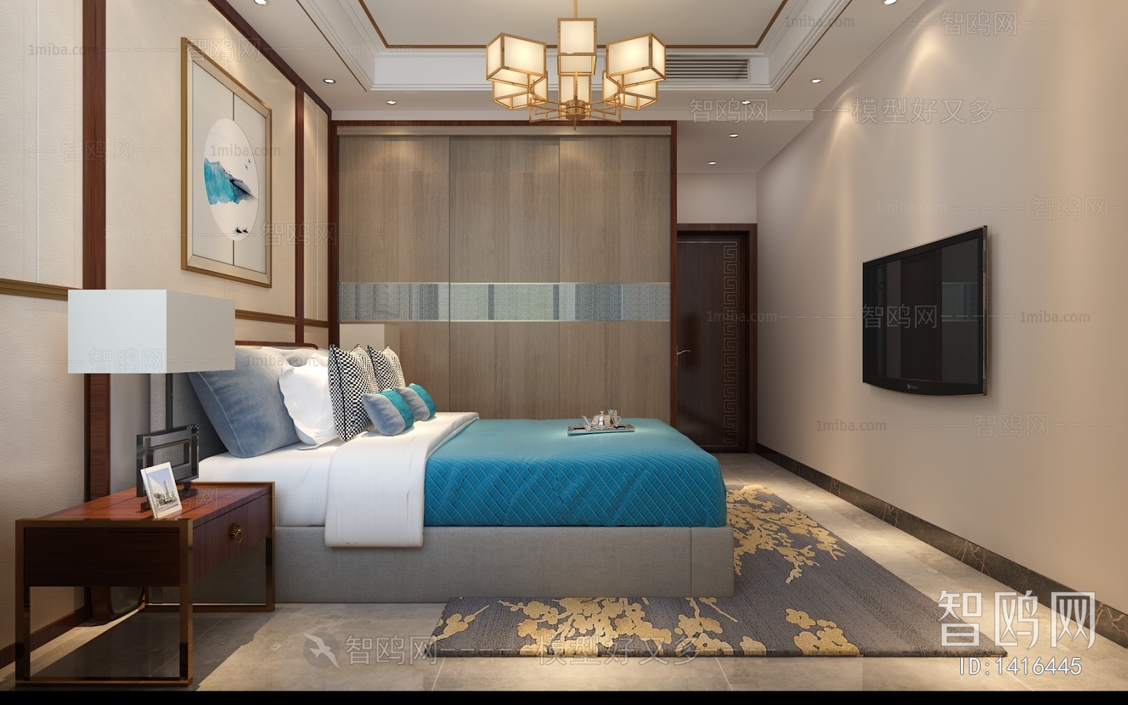 New Chinese Style Bedroom