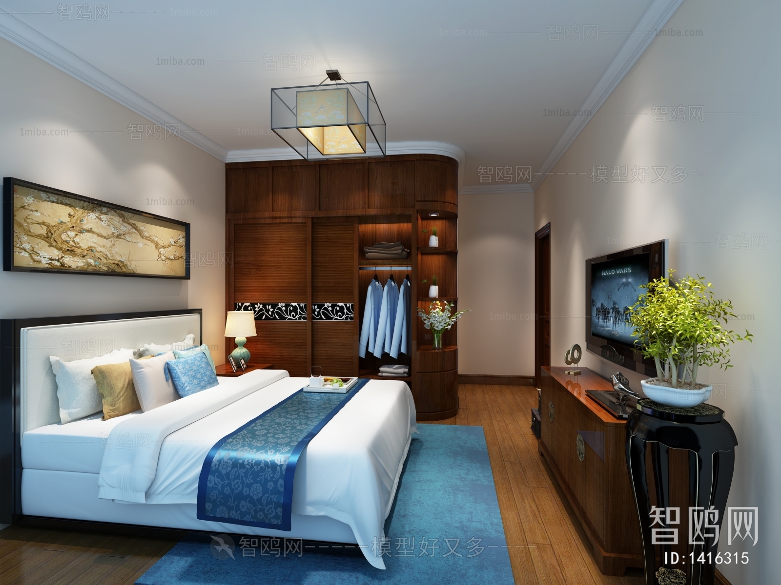 New Chinese Style Bedroom