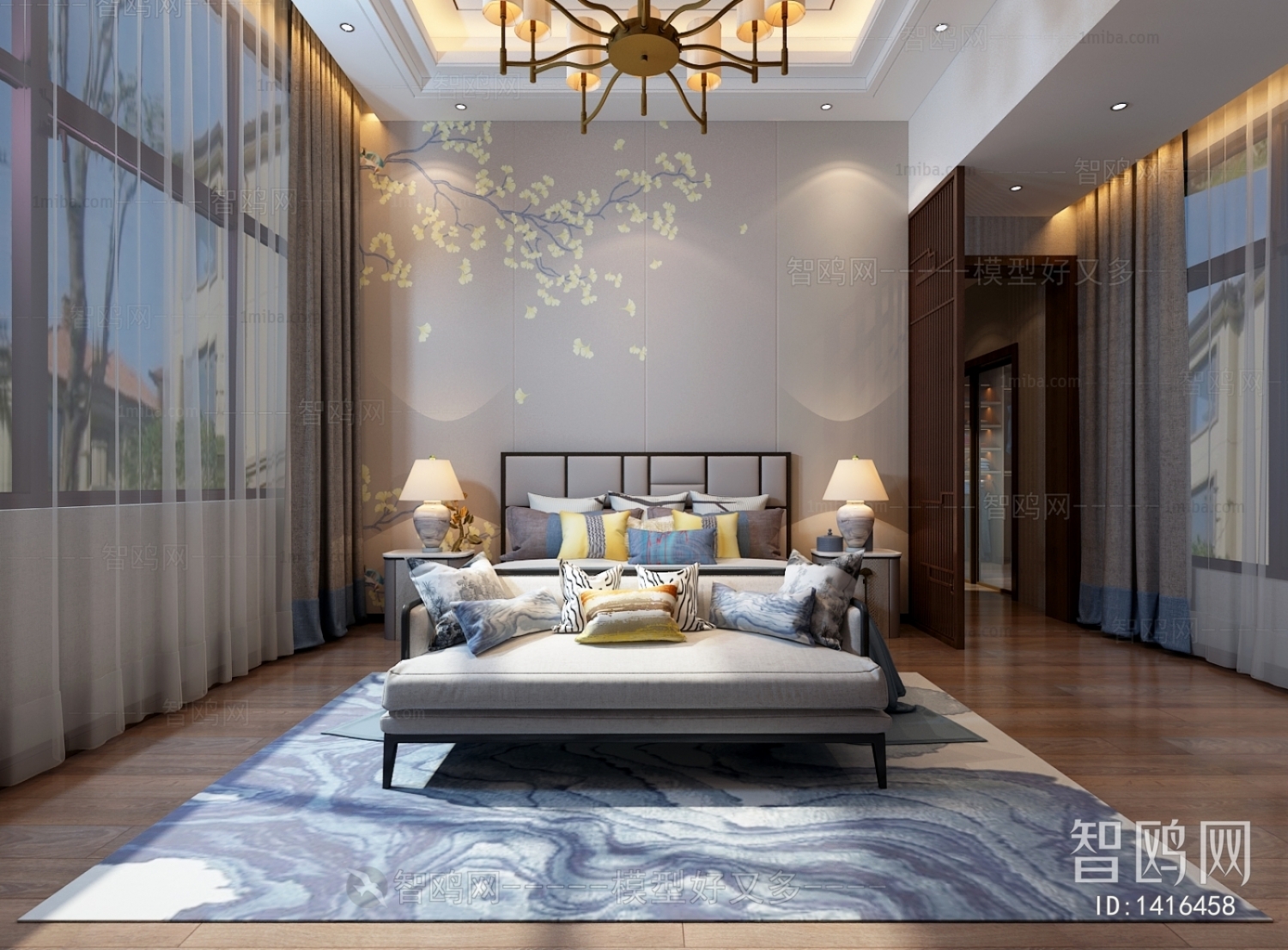 New Chinese Style Bedroom