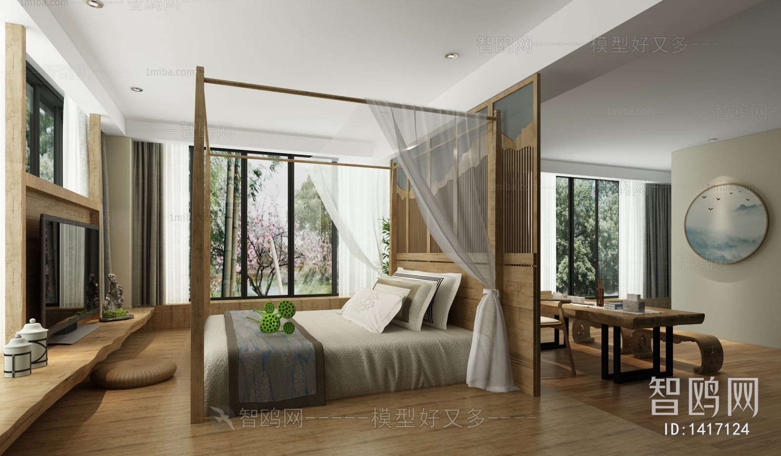 New Chinese Style Bedroom