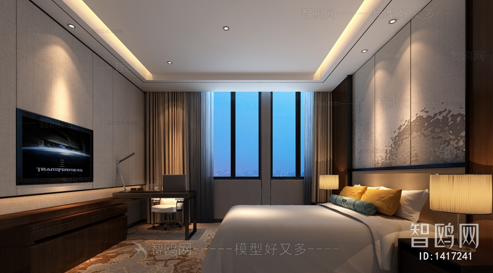 New Chinese Style Bedroom