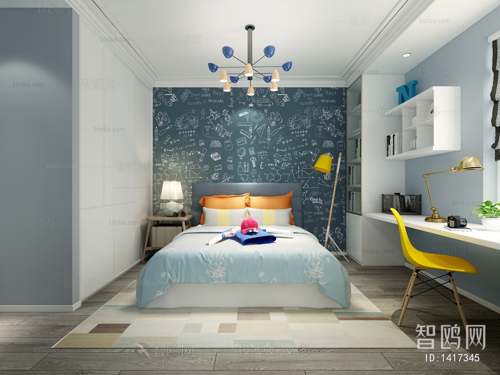 Modern Nordic Style Boy's Room And Son's Room