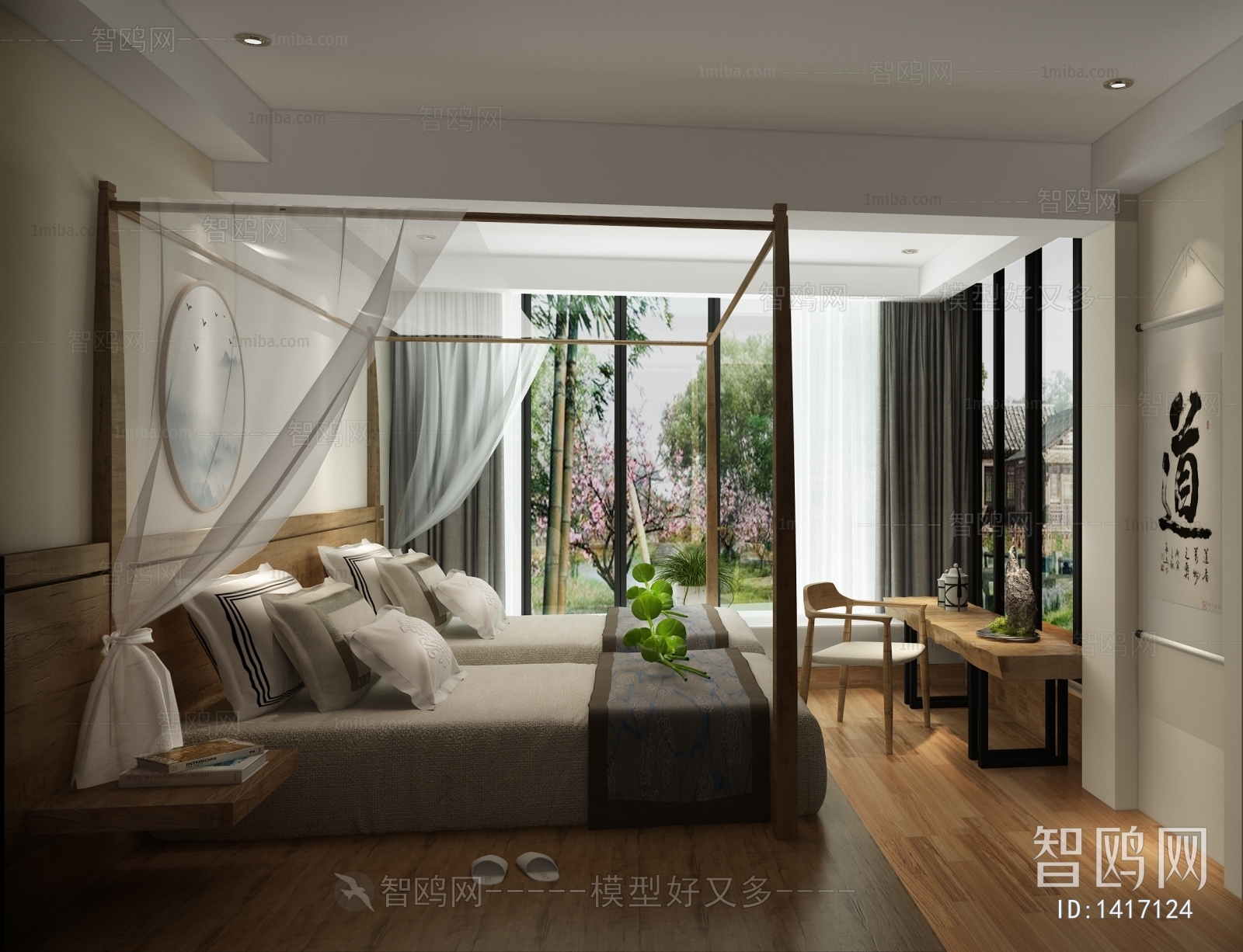 New Chinese Style Bedroom