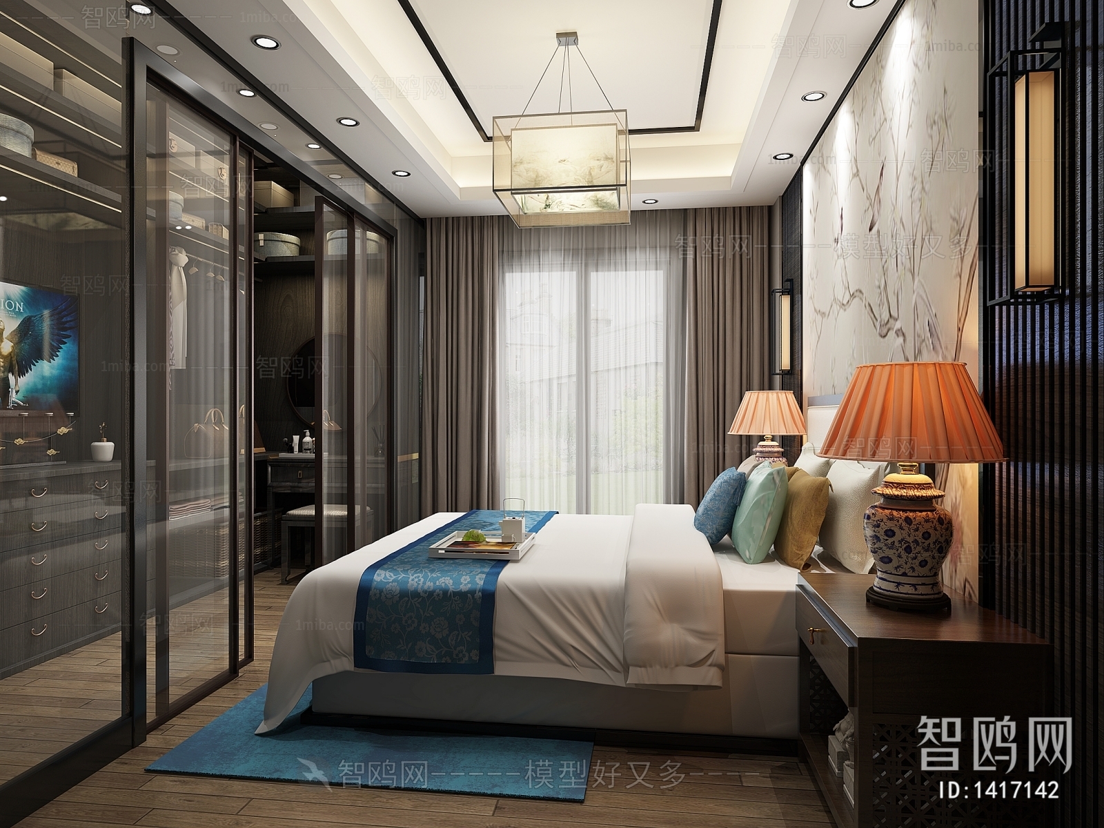 New Chinese Style Bedroom