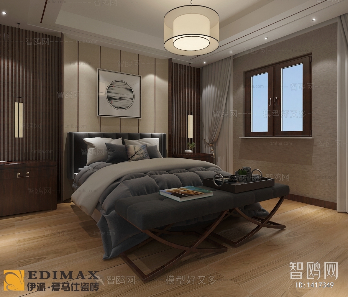 New Chinese Style Bedroom