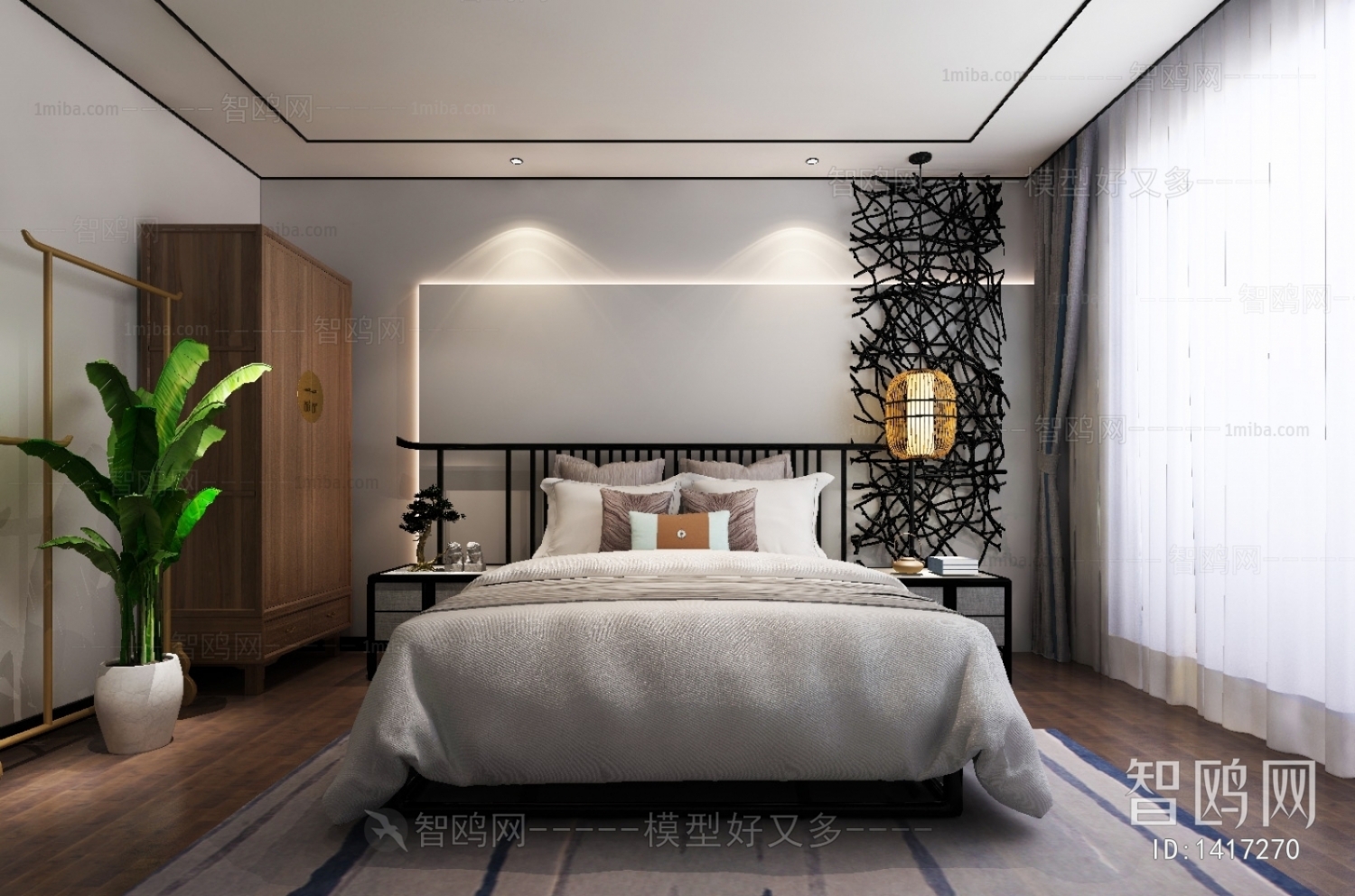 New Chinese Style Bedroom