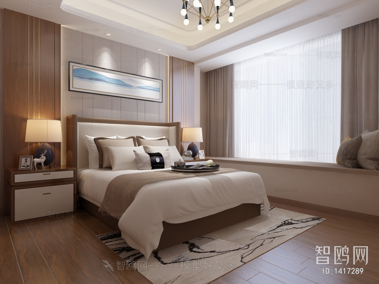 New Chinese Style Bedroom