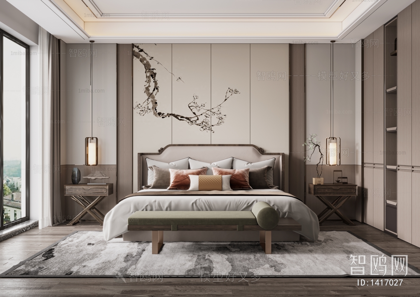 New Chinese Style Bedroom