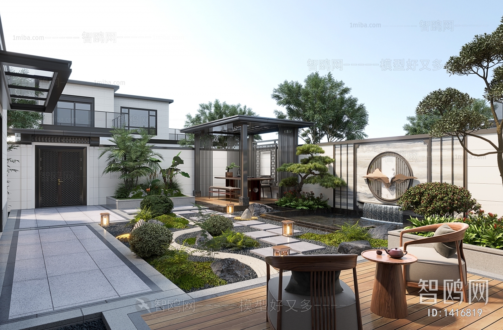 New Chinese Style Courtyard/landscape