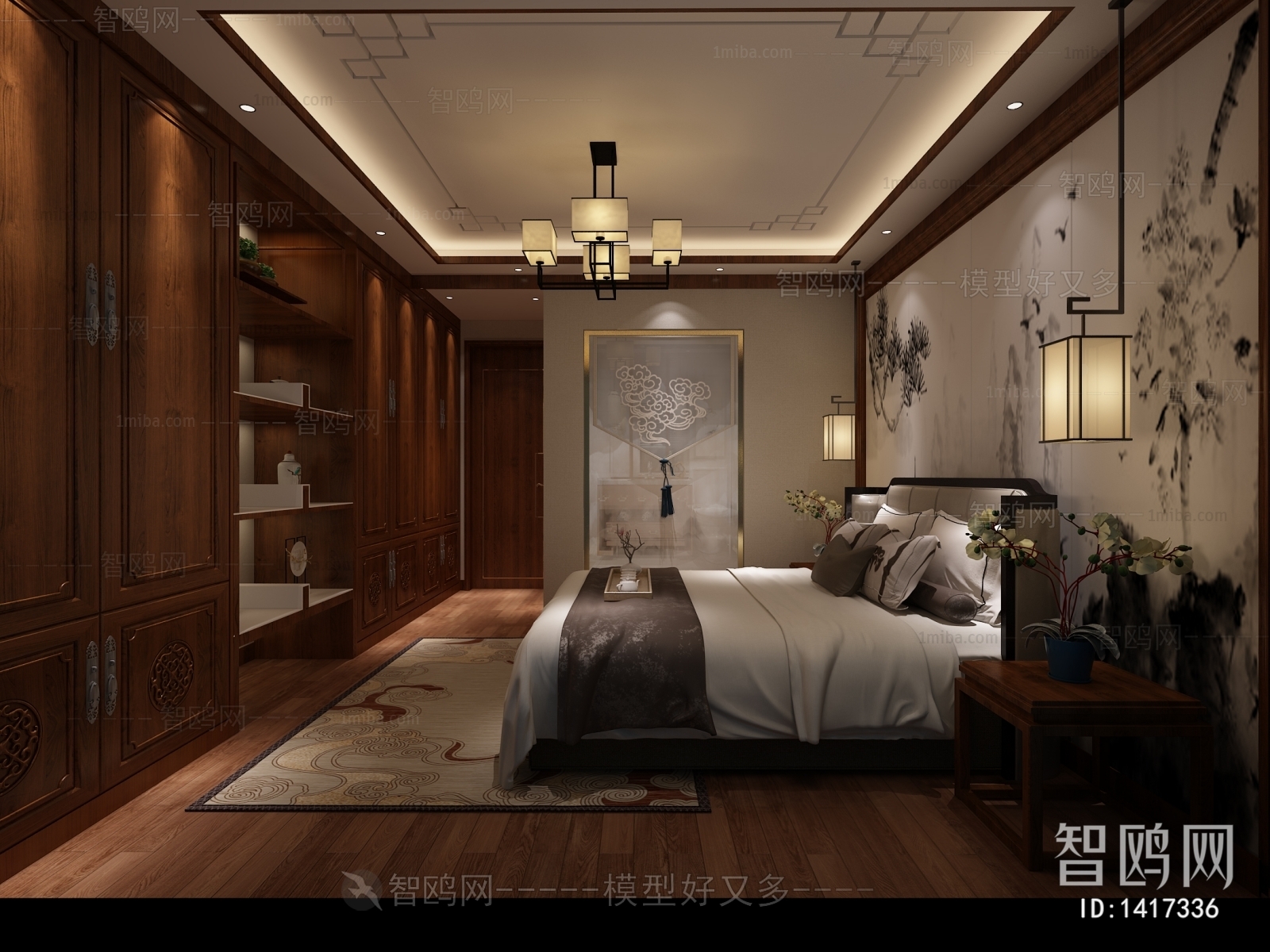 New Chinese Style Bedroom