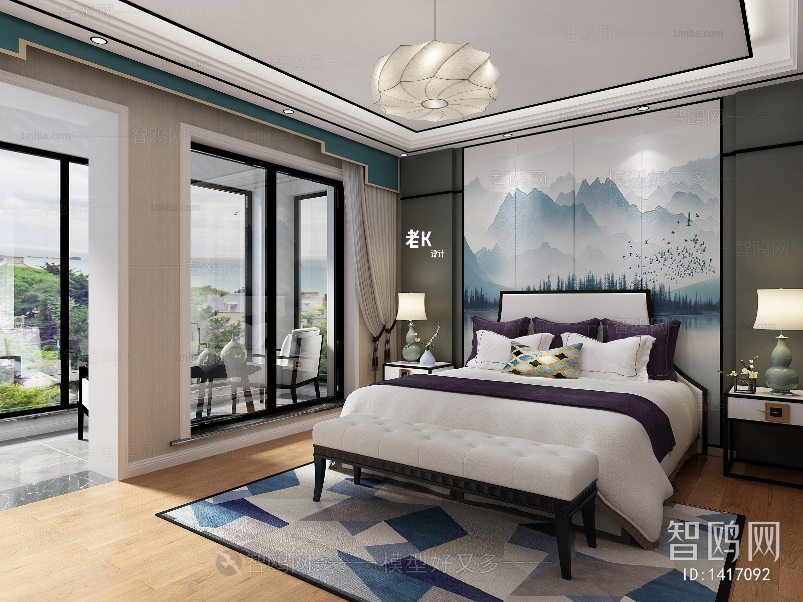 New Chinese Style Bedroom