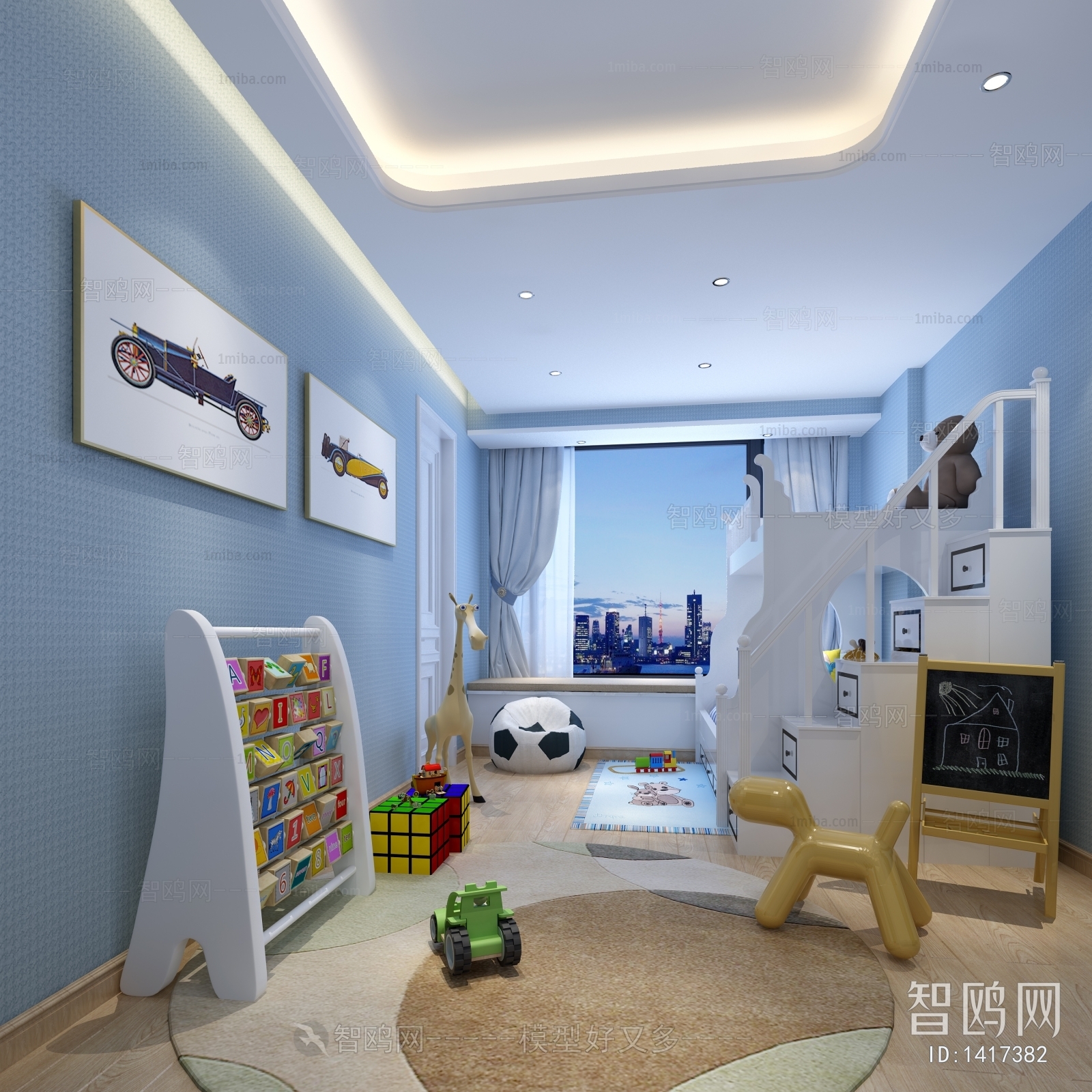 Modern Boy's Room And Son's Room