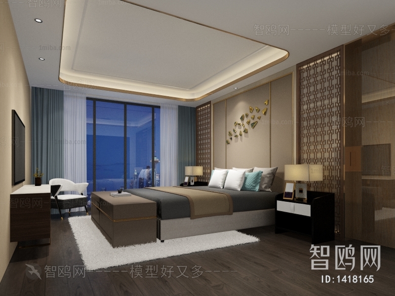 New Chinese Style Bedroom