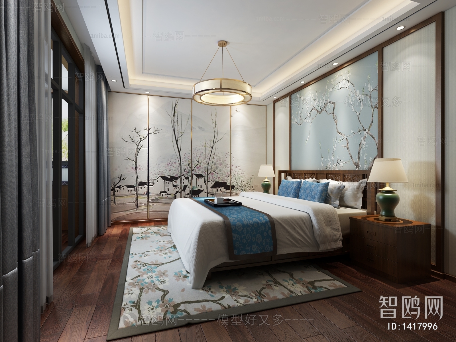 New Chinese Style Bedroom