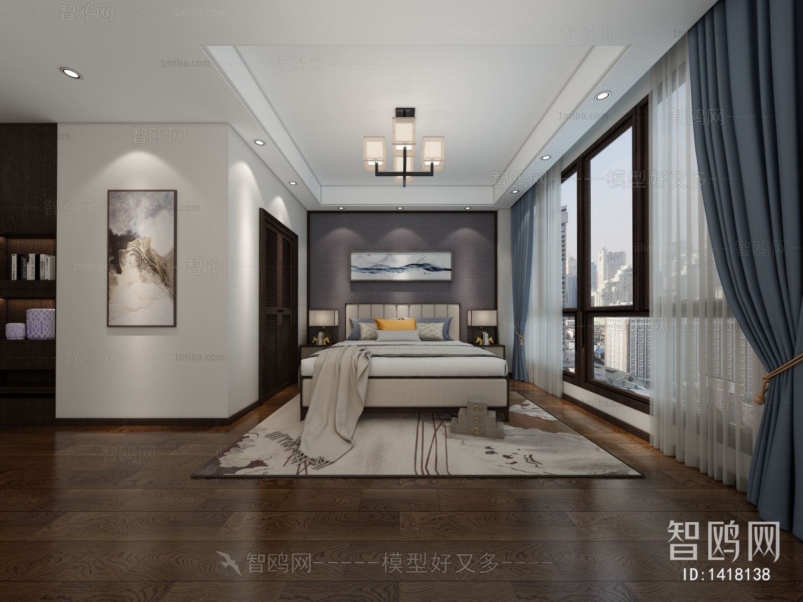 New Chinese Style Bedroom