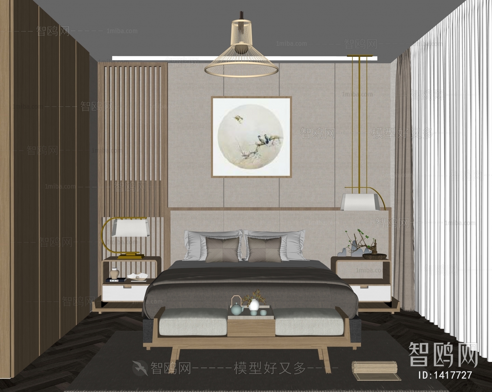 New Chinese Style Bedroom