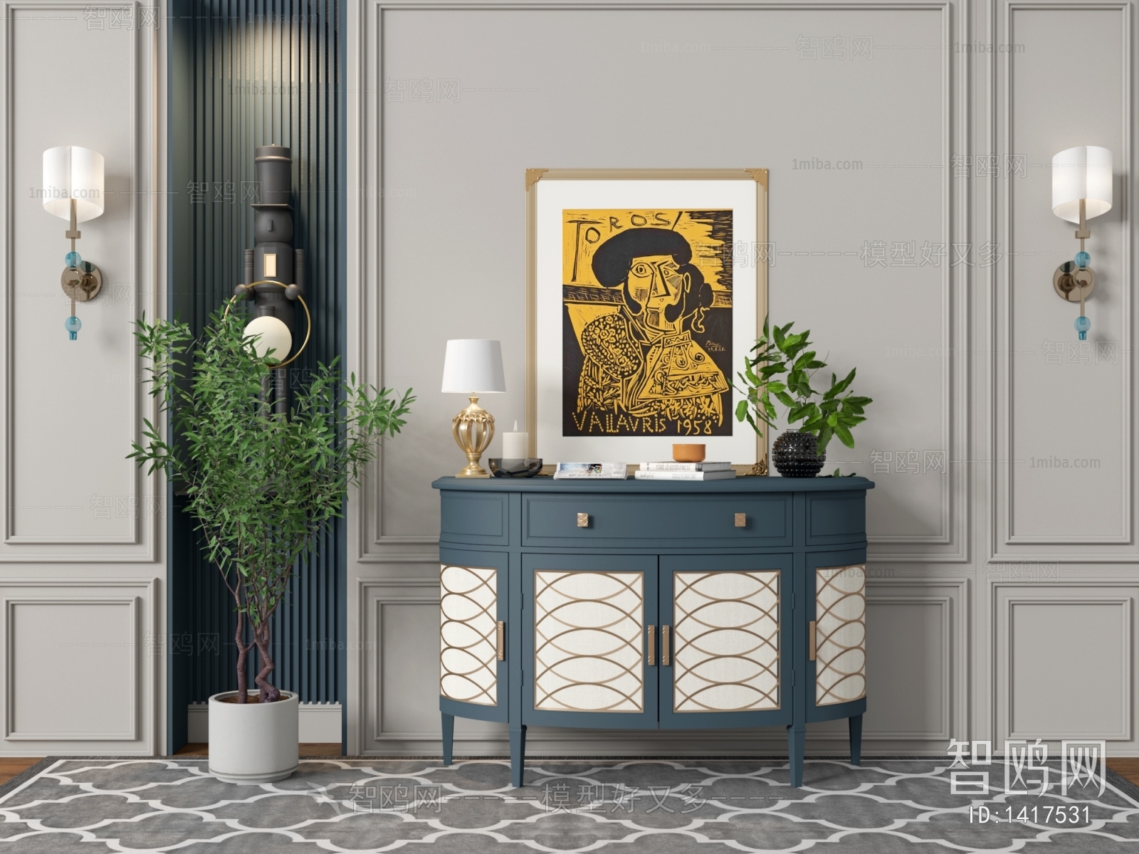 American Style Entrance Cabinet